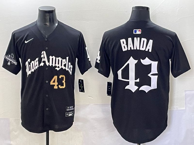 Men 2025 Los Angeles Dodgers #43 Banda Black Five generations Joint Name Nike MLB Jersey style 2->los angeles dodgers->MLB Jersey